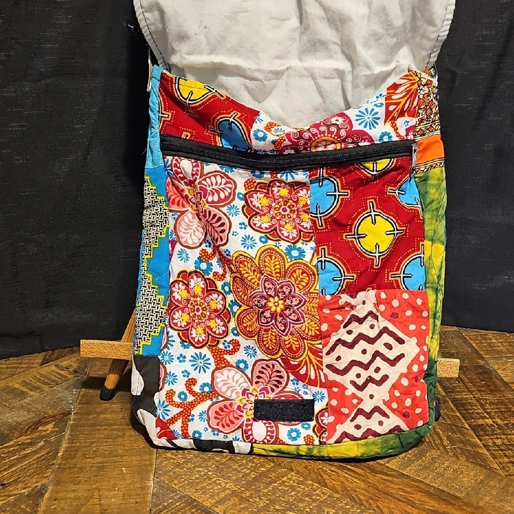 Multicolor Patchwork Tote Bag - Sack Bag - image 2